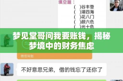 梦见堂哥问我要账钱，揭秘梦境中的财务焦虑