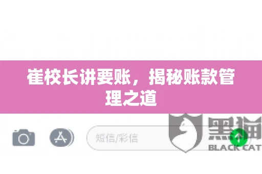 崔校长讲要账,揭秘账款管理之道 崔校长讲要账,揭秘账款管理之道