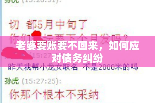 老婆要账要不回来，如何应对债务纠纷