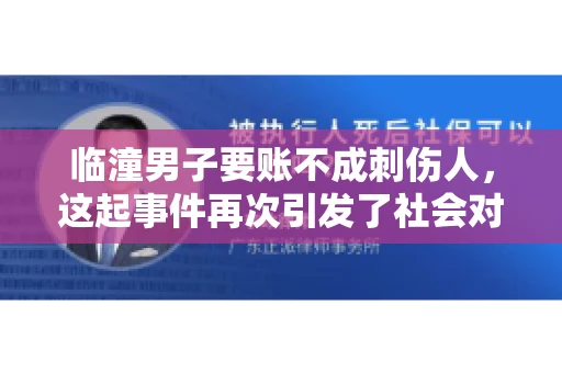 临潼男子要账不成刺伤人，这起事件再次引发了社会对讨债行为的关注。在这个故事中，我们不仅要了解事件的经过，还要思考如何避免类似悲剧的发生。