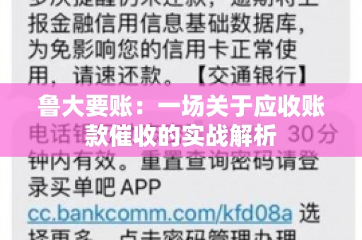 鲁大要账：一场关于应收账款催收的实战解析