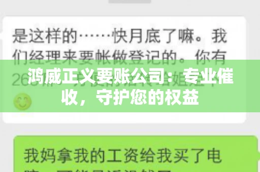 鸿威正义要账公司：专业催收，守护您的权益