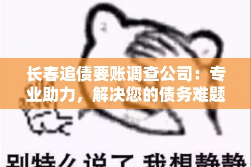 长春追债要账调查公司：专业助力，解决您的债务难题