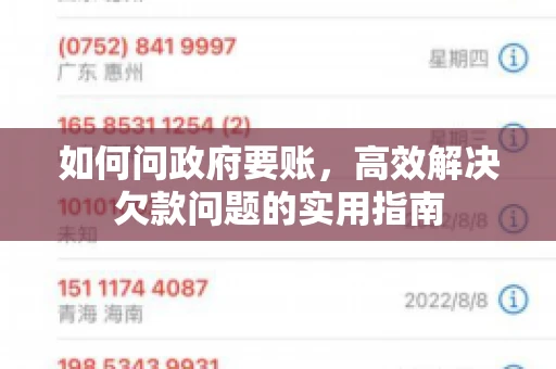 如何问政府要账，高效解决欠款问题的实用指南